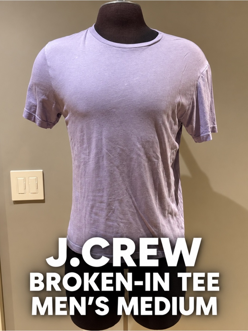J.Crew Broken-In Lavender Cotton Crewneck T-Shirt Men’s Medium